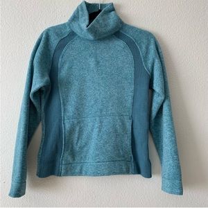 Lole Womens Fleece Mock Neck Long Sleeve Pullover Blue Size s/m